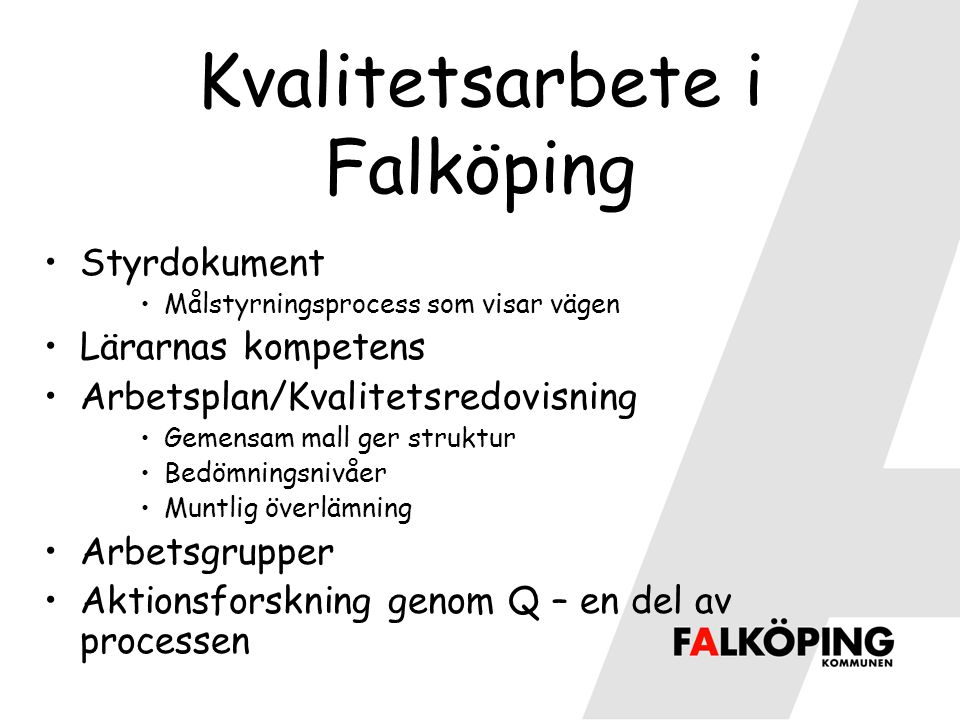 Kvalitetsarbete i Falköping