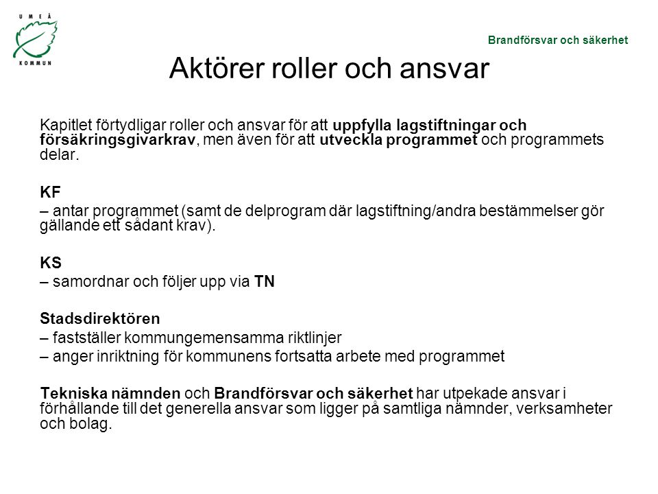 Umeå Kommuns Program För Säkerhet Och Trygghet - Ppt Ladda Ner