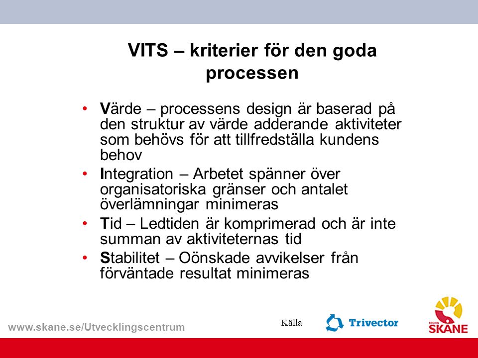 VITS – kriterier för den goda processen