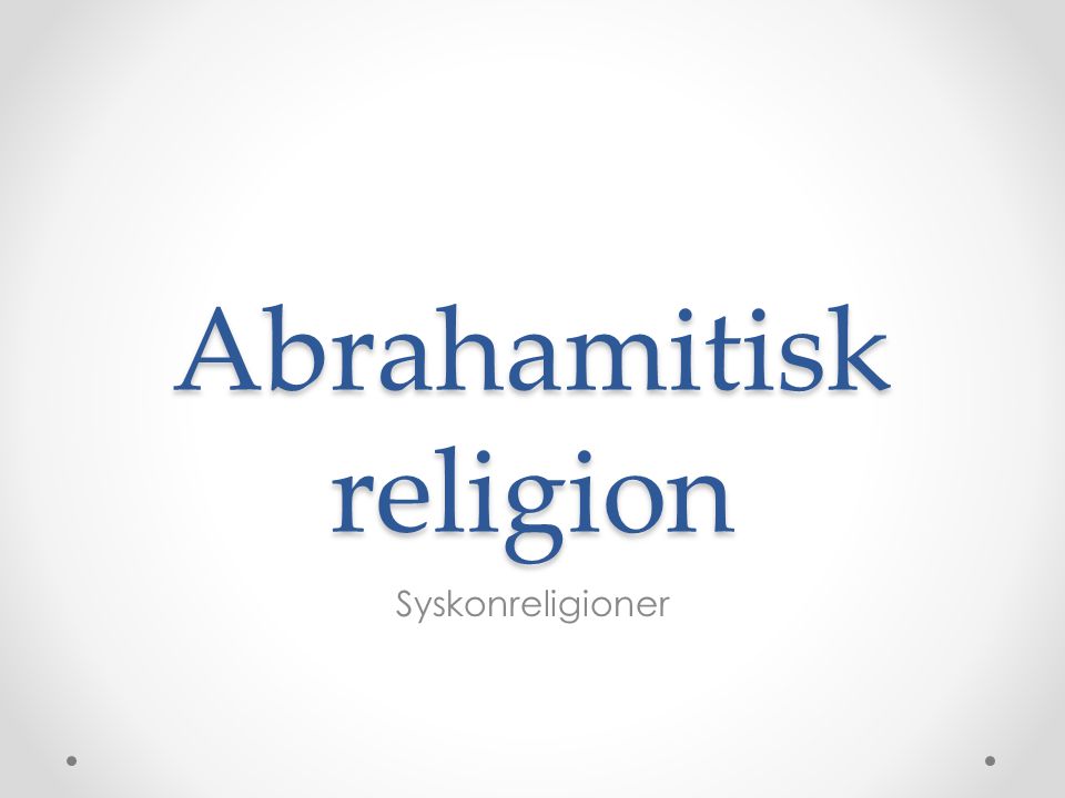 Abrahamitisk religion