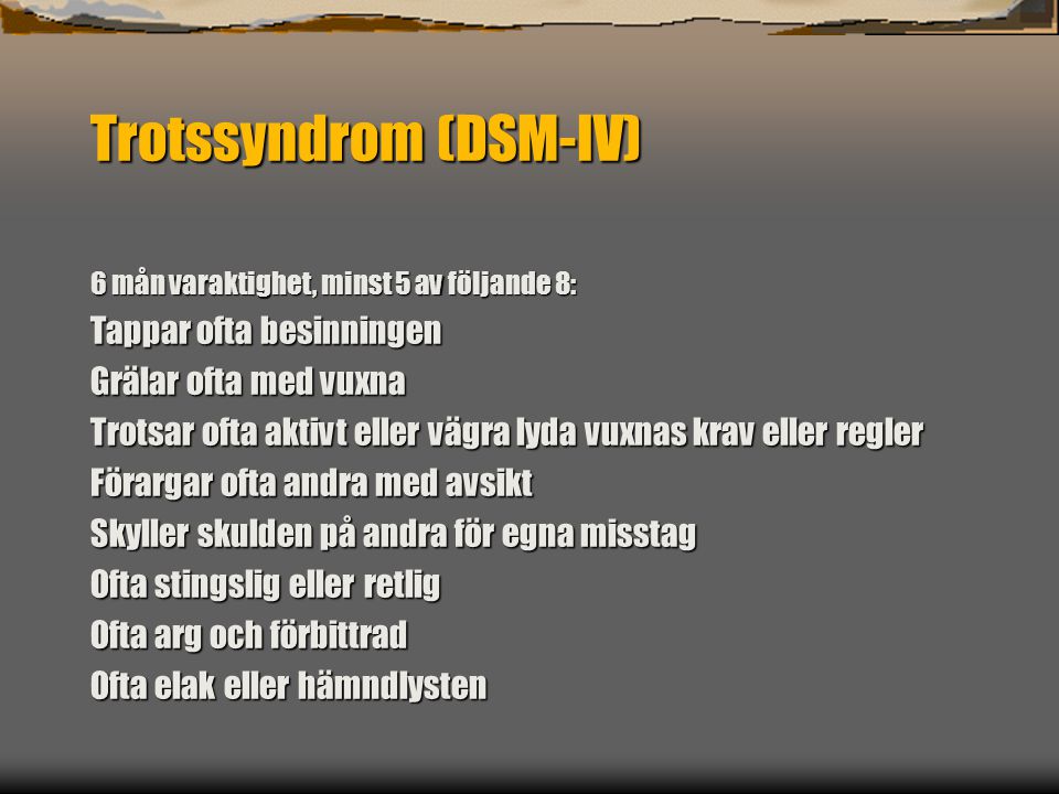 Trotssyndrom (DSM-IV)