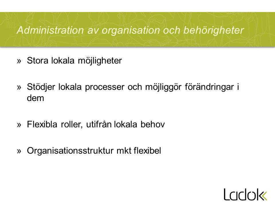 Administration av organisation och behörigheter