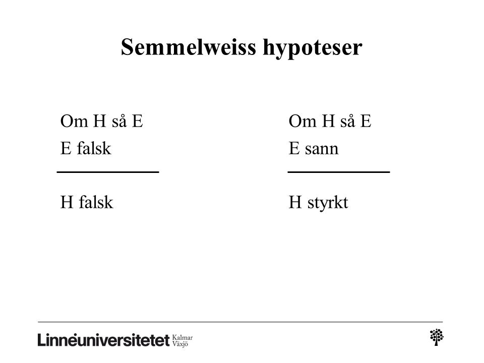 Semmelweiss hypoteser