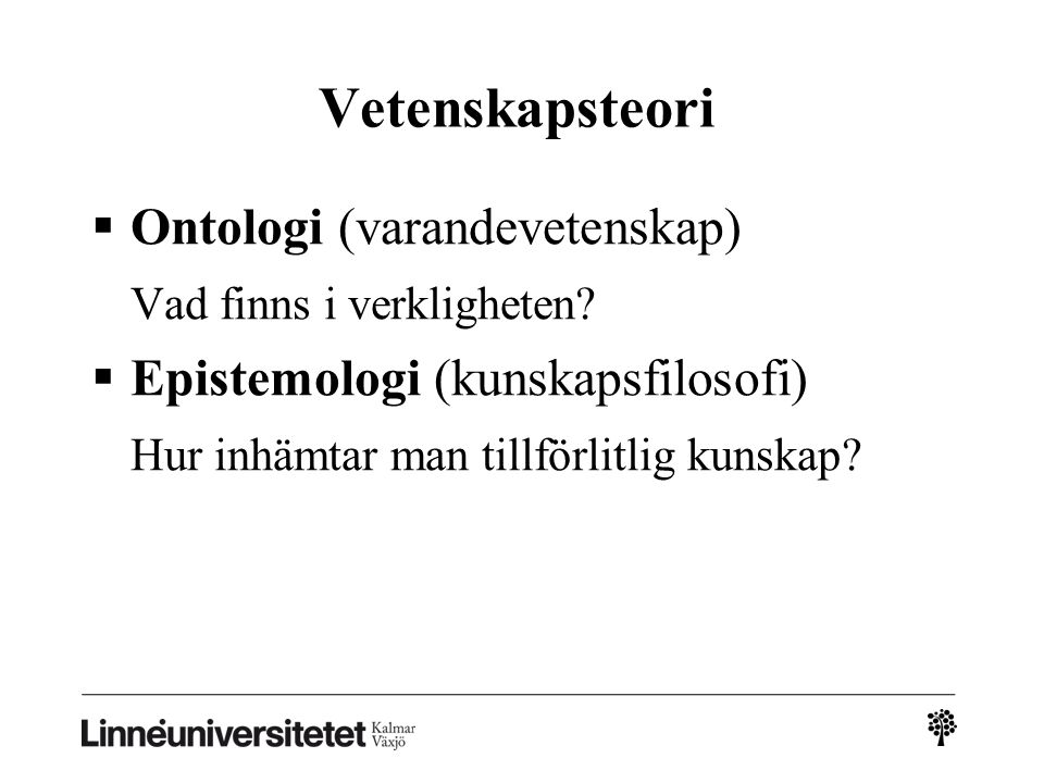 Introduktion Till Vetenskapsteori - Ppt Video Online Ladda Ner