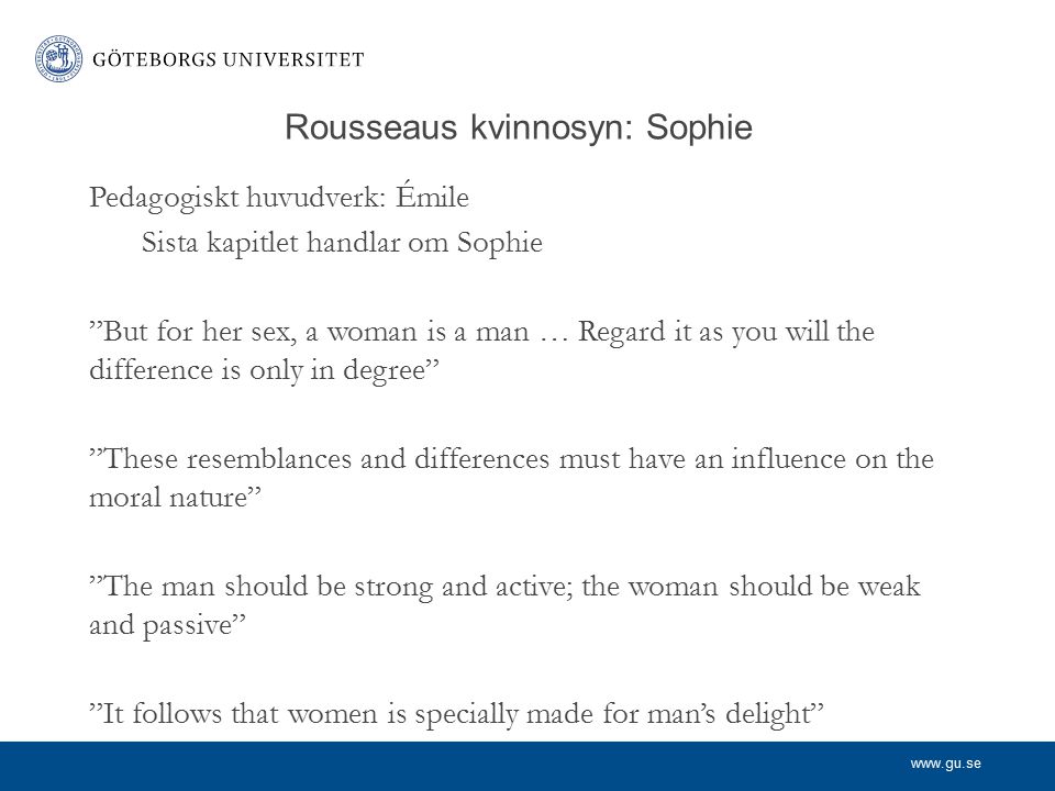 Rousseaus kvinnosyn: Sophie