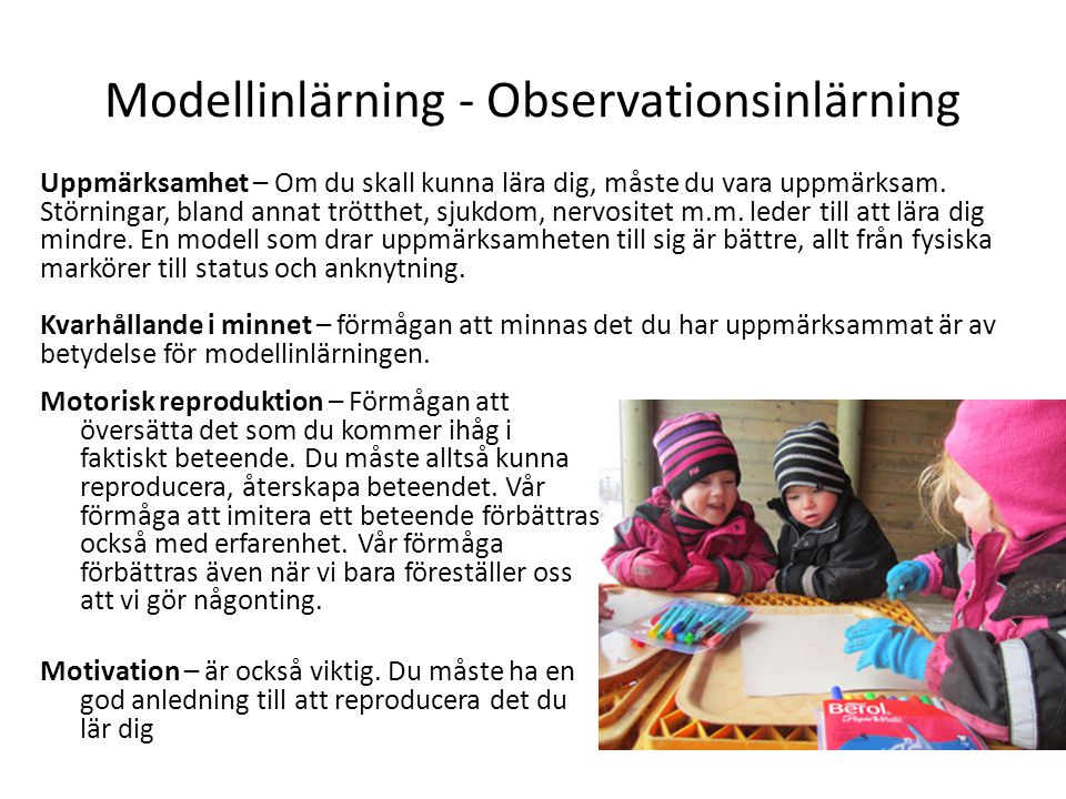 Modellinlärning - Observationsinlärning