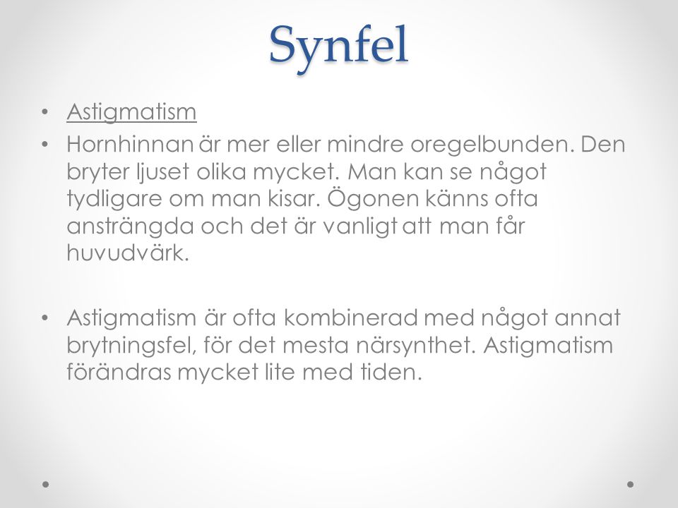 Synfel Astigmatism.