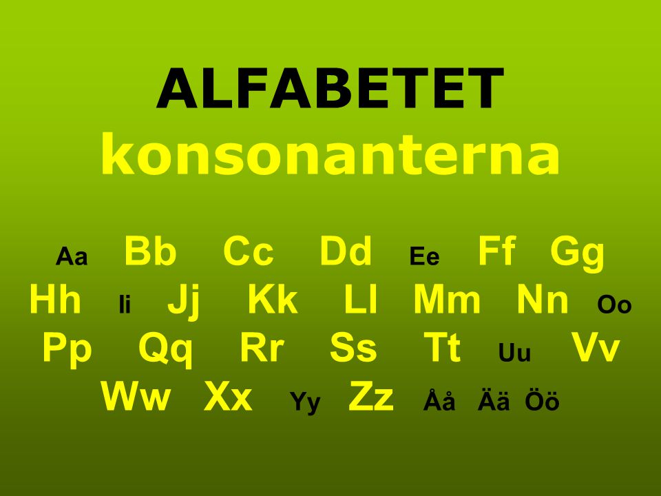 ALFABETET konsonanterna