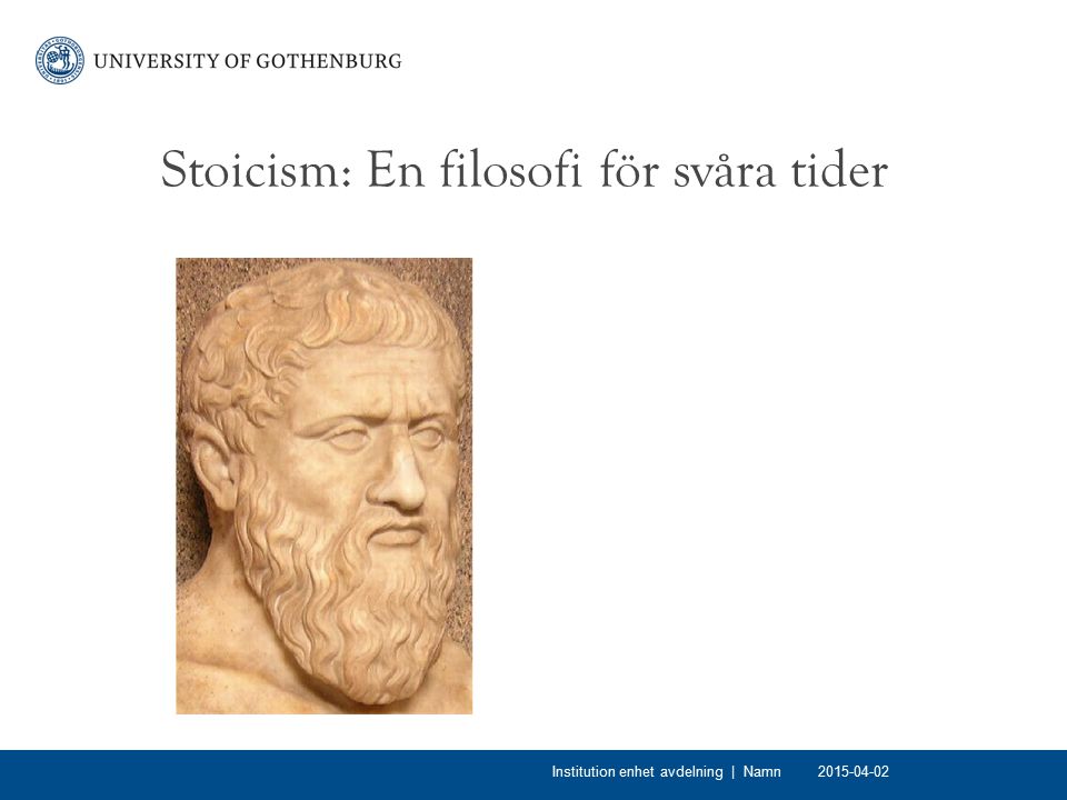 Stoicism: En filosofi för svåra tider