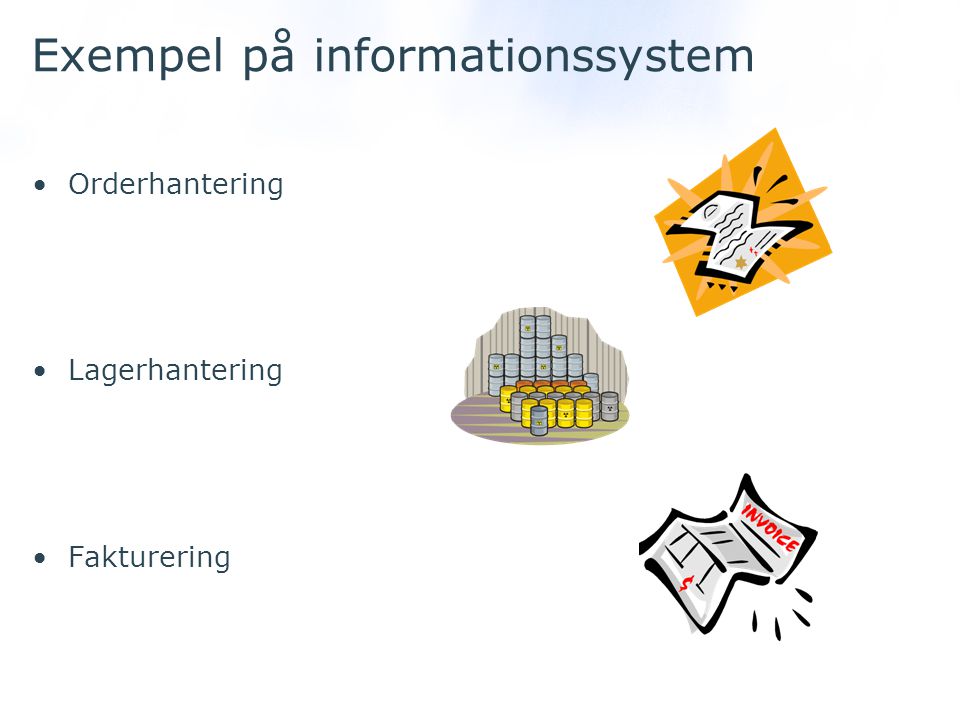Exempel på informationssystem