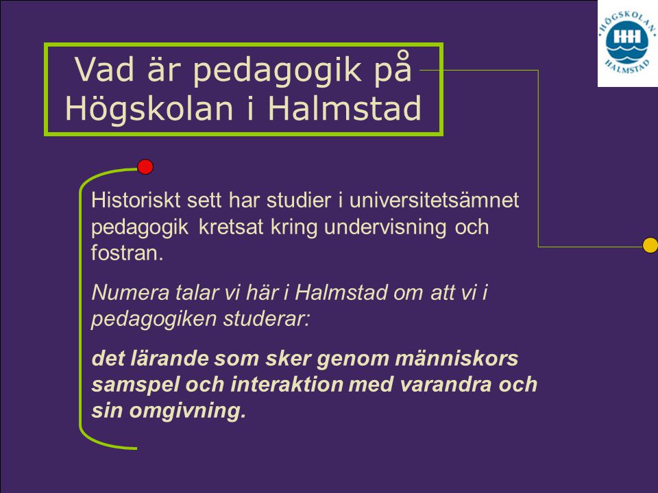 Vad är Pedagogik På Högskolan I Halmstad - Ppt Ladda Ner