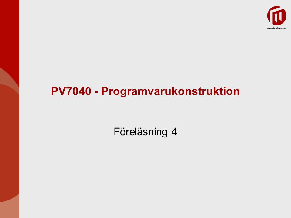 PV Programvarukonstruktion