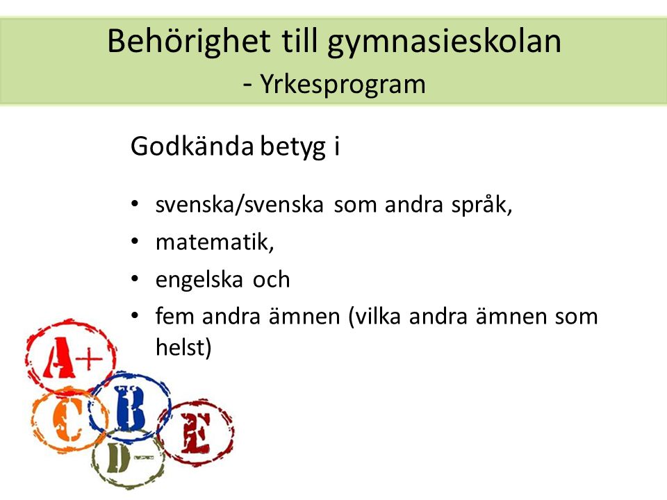 GYMNASIEVALET Ppt Video Online Ladda Ner