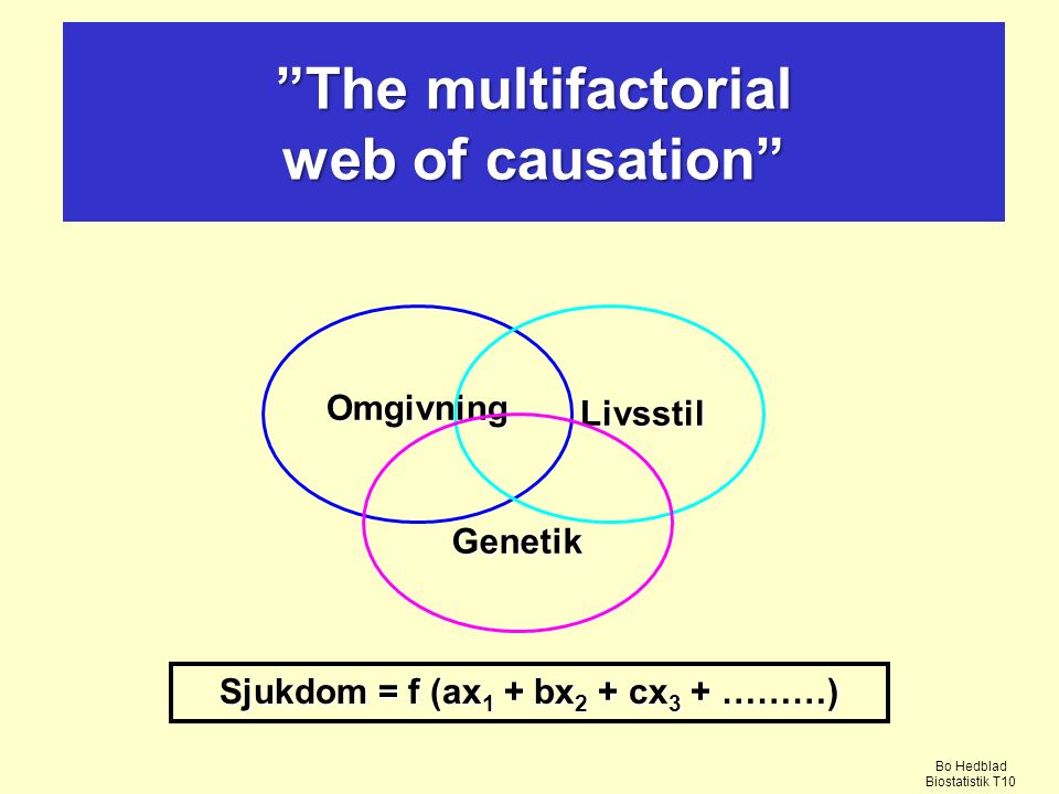 The multifactorial web of causation
