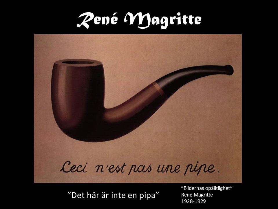 René Magritte Det här är inte en pipa Bildernas opålitlighet