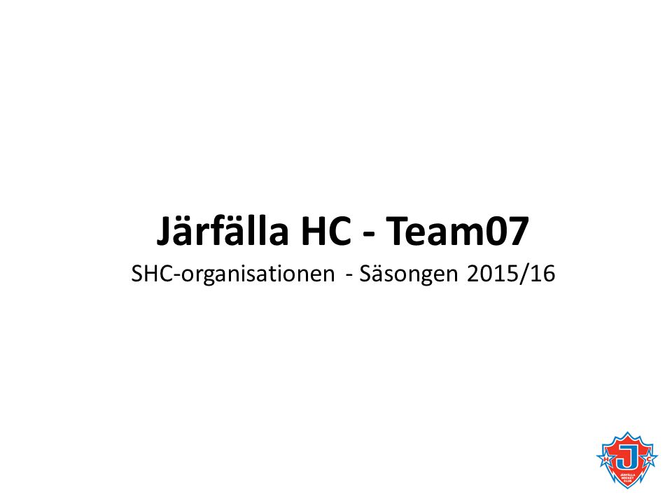 SHC-organisationen - Säsongen 2015/16